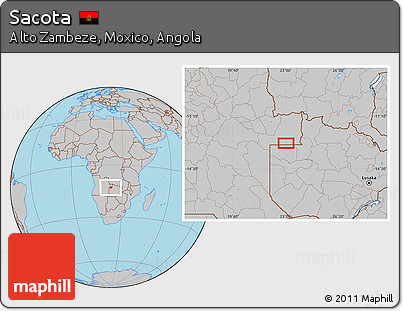 Gray Location Map of Sacota