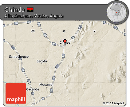 Shaded Relief Map of Chinde