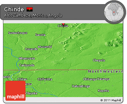 Political Panoramic Map of Chinde