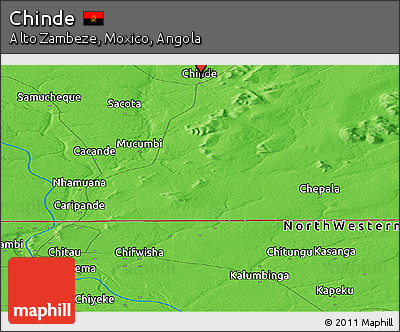 Political Panoramic Map of Chinde