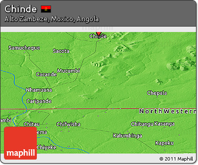 Political Panoramic Map of Chinde