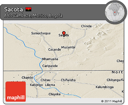 Shaded Relief Panoramic Map of Sacota