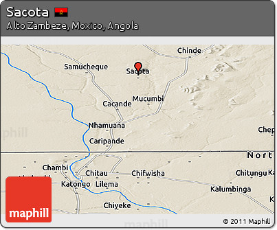 Shaded Relief Panoramic Map of Sacota