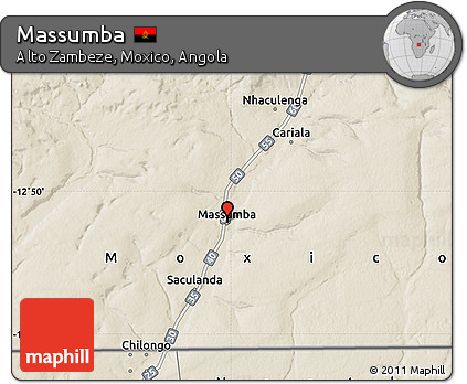 Shaded Relief Map of Massumba