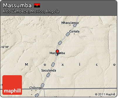 Shaded Relief Map of Massumba