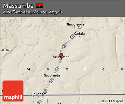 Shaded Relief Map of Massumba