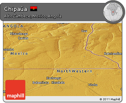 Physical Panoramic Map of Chipaúa