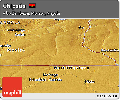 Physical Panoramic Map of Chipaúa