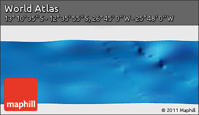 Physical Panoramic Map of the Area around 12° 53' 15" S, 26° 16' 29" W