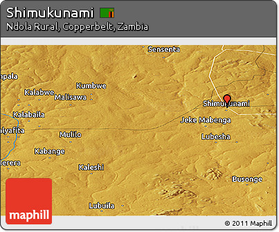 Physical Panoramic Map of Shimukunami