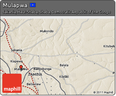 Shaded Relief 3D Map of Mulapwa