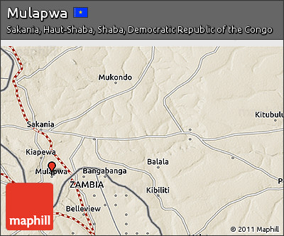 Shaded Relief 3D Map of Mulapwa