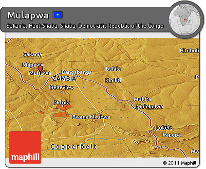 Physical Panoramic Map of Mulapwa