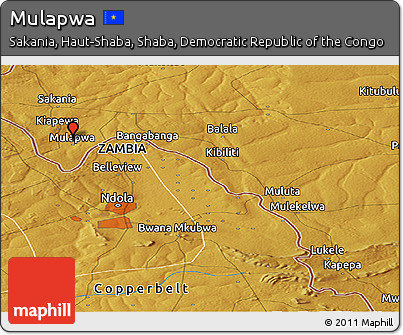 Physical Panoramic Map of Mulapwa