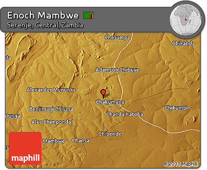 Physical 3D Map of Enoch Mambwe