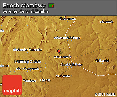 Physical 3D Map of Enoch Mambwe