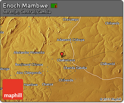 Physical 3D Map of Enoch Mambwe