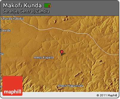 Physical 3D Map of Makofi Kunda