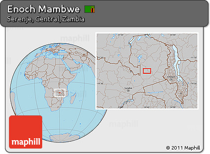 Gray Location Map of Enoch Mambwe