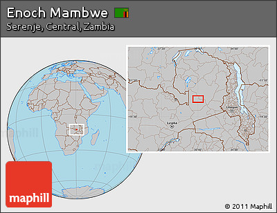 Gray Location Map of Enoch Mambwe