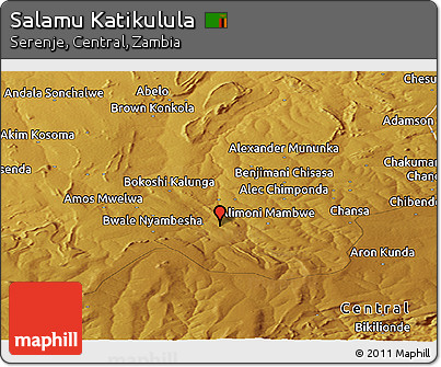 Physical Panoramic Map of Salamu Katikulula