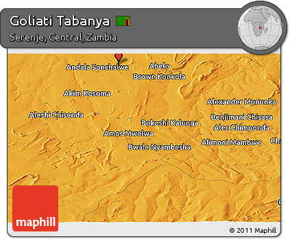 Political Panoramic Map of Goliati Tabanya