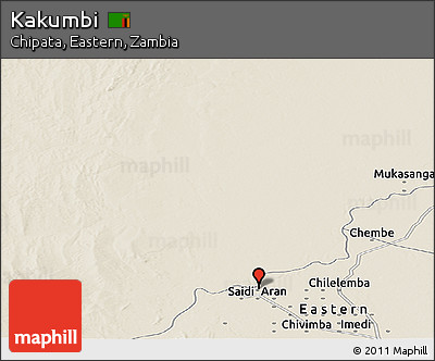Shaded Relief Panoramic Map of Kakumbi