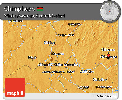 Political 3D Map of Chimphepo