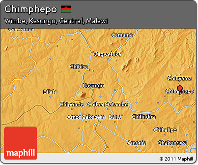 Political 3D Map of Chimphepo