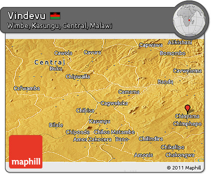 Physical Panoramic Map of Vindevu