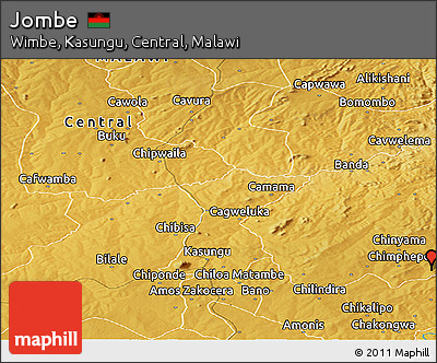 Physical Panoramic Map of Jombe