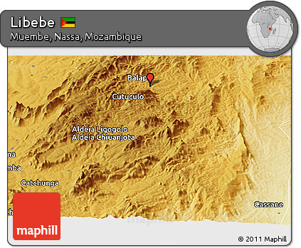 Physical Panoramic Map of Libebe