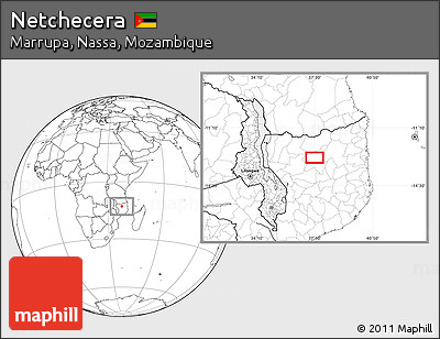 Blank Location Map of Netchecera