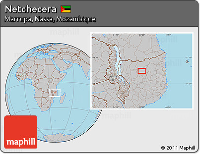 Gray Location Map of Netchecera
