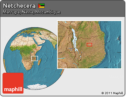 Satellite Location Map of Netchecera