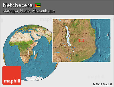Satellite Location Map of Netchecera