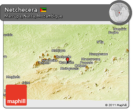 Physical Panoramic Map of Netchecera