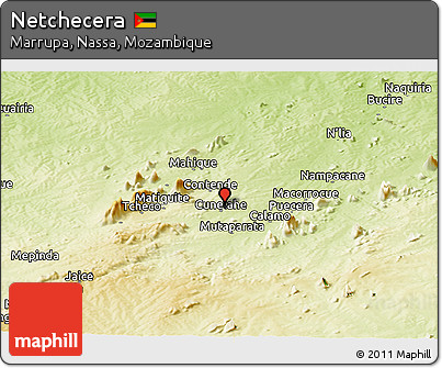 Physical Panoramic Map of Netchecera