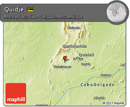 Physical 3D Map of Quidje