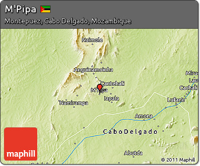 Physical 3D Map of M'Pipa