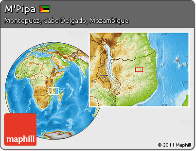 Physical Location Map of M'Pipa