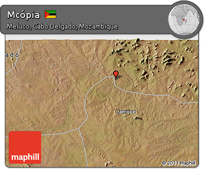 Satellite 3D Map of Mcópia