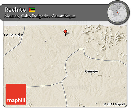 Shaded Relief 3D Map of Rachite