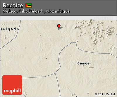 Shaded Relief 3D Map of Rachite