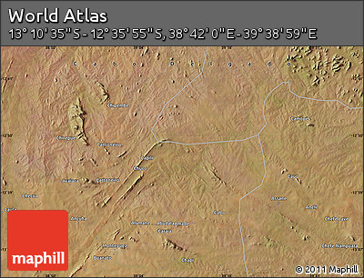 Satellite Map of the Area around 12° 53' 15" S, 39° 10' 29" E