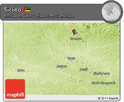 Physical Panoramic Map of Sicôto