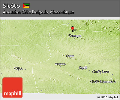 Physical Panoramic Map of Sicôto