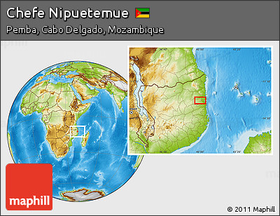 Physical Location Map of Chefe Nipuetemue