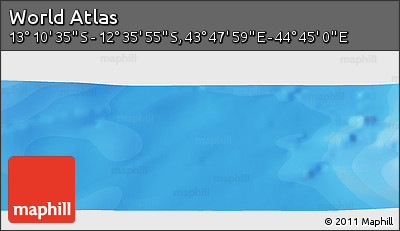 Political Panoramic Map of the Area around 12° 53' 15" S, 44° 16' 29" E