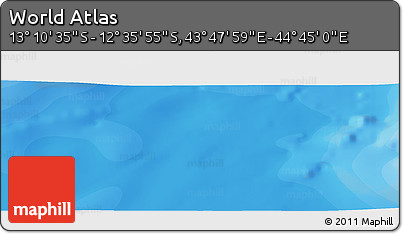 Political Panoramic Map of the Area around 12° 53' 15" S, 44° 16' 29" E